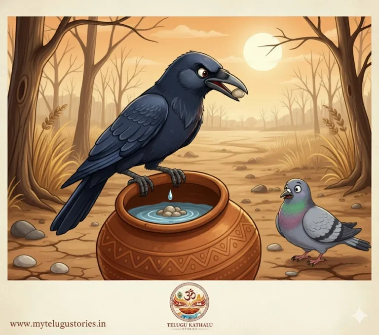 Clever Crow Story in Telugu